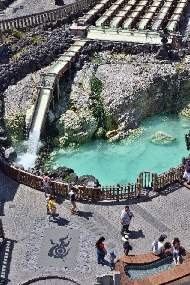 Hot springs Kusatsu from above