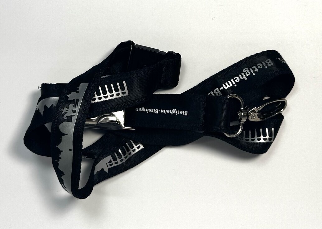 Schlüsselband Bi-Bi/ Lanyard (5,90 €) Schwarzes Schlüsselband mit Stadtsilhouette