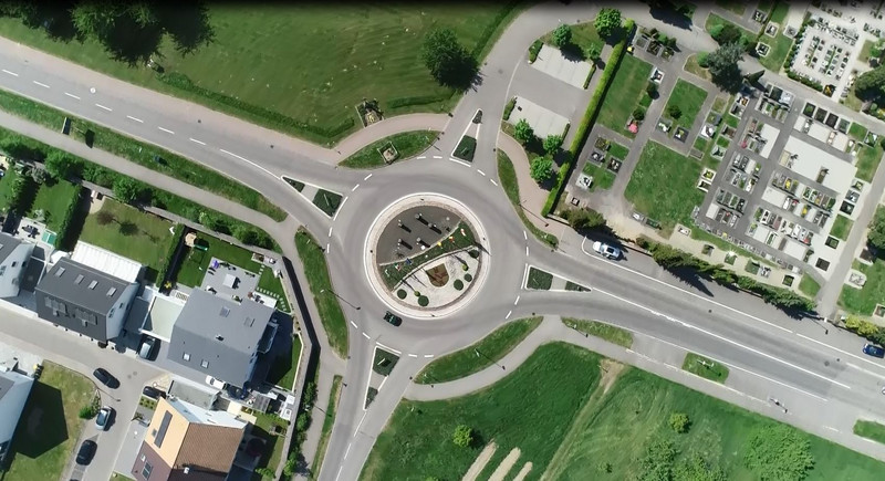 Roundabout in the city