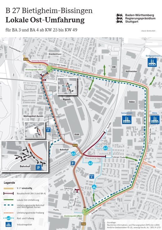 B 27 Bauabschnitt 3, Bauabschnitt 4 Lokale Ost-Umfahrung
