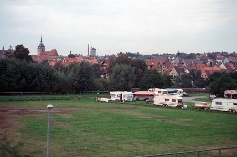 1984 - Blick über den Bürgergarten zur Altstadt